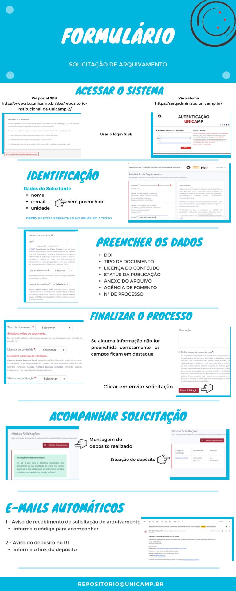 IQ UNICAMP - Biblioteca - Passo a Passo - Repositorio Institucional